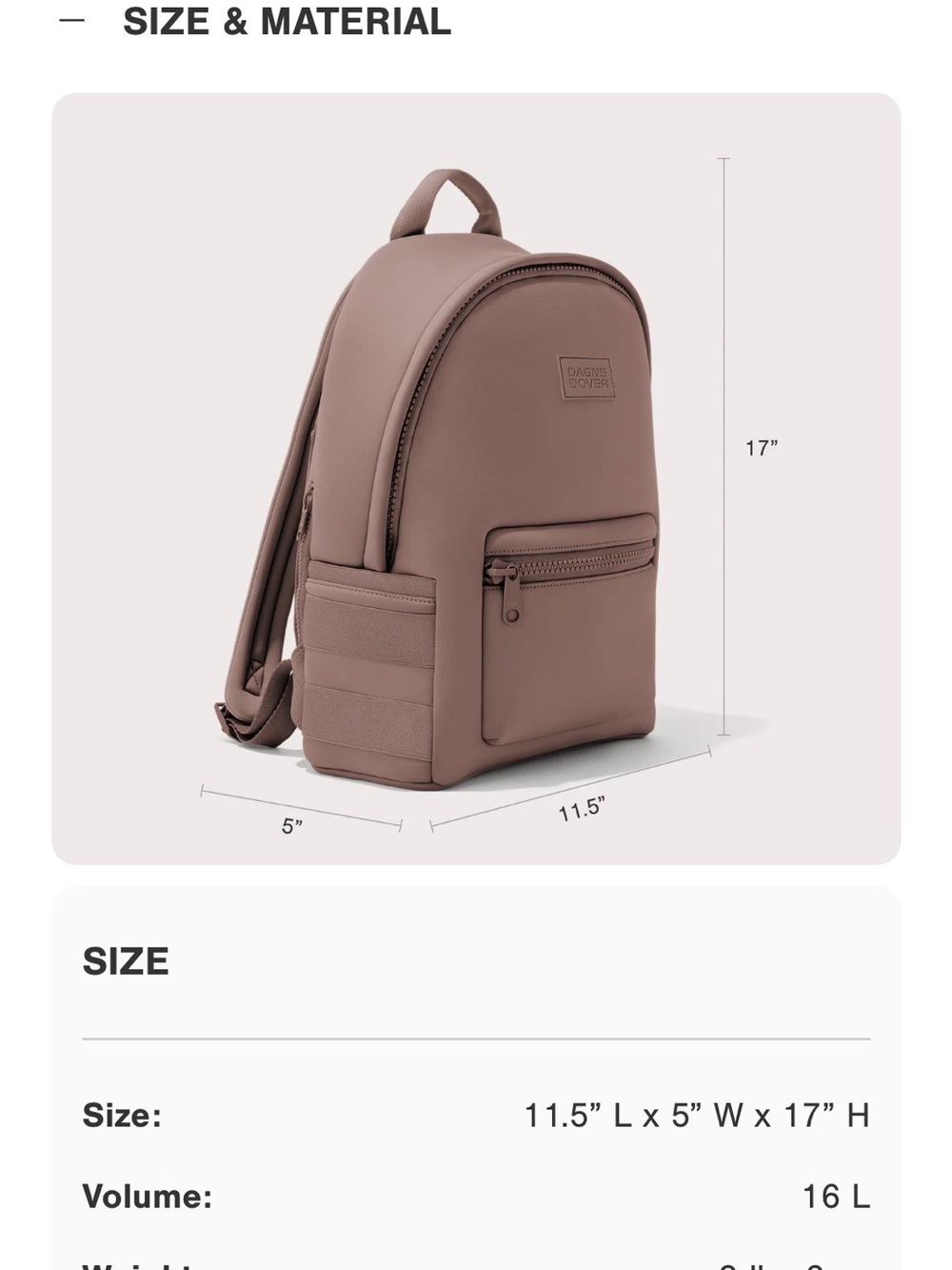 Dagne Dover Dakota Backpack in Violet (Discontinued Color!) - Picture 9 of 9